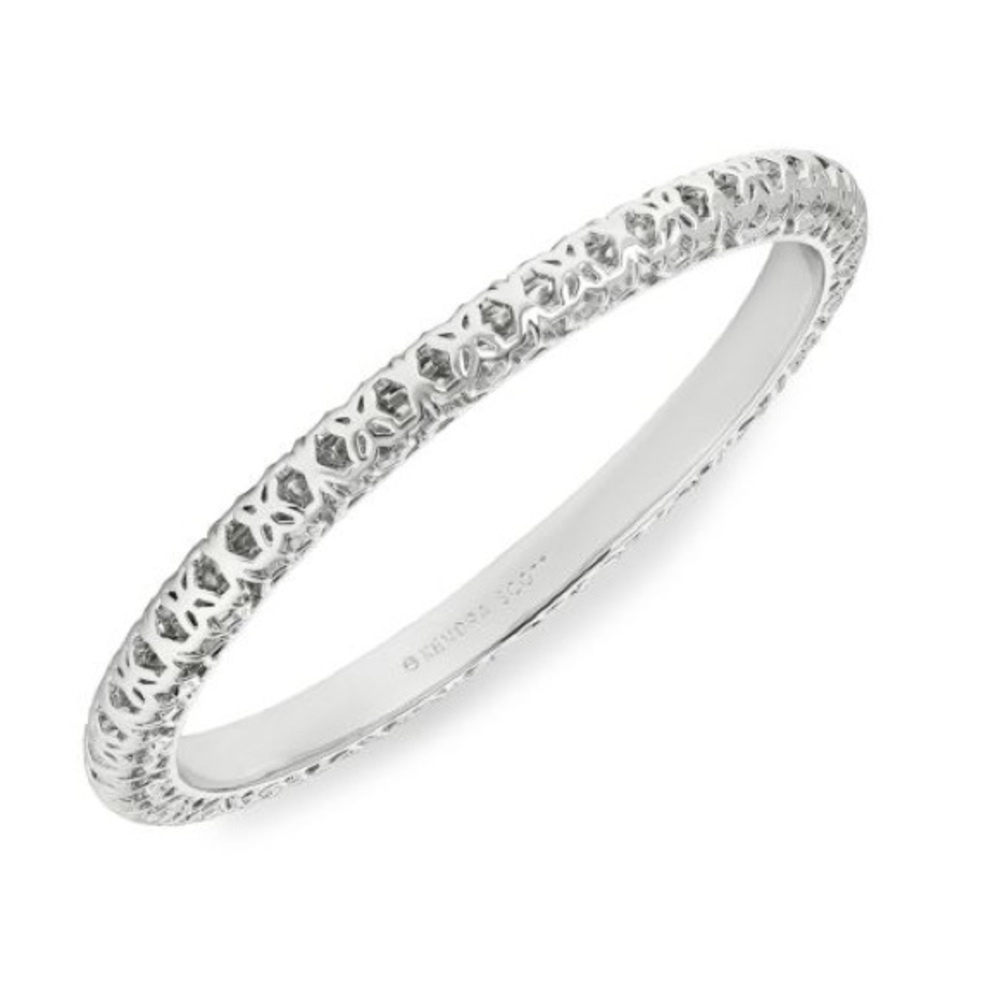 KENDRA SCOTT NWT Maggie Rhodium Plated Patterned Bangle Bracelet